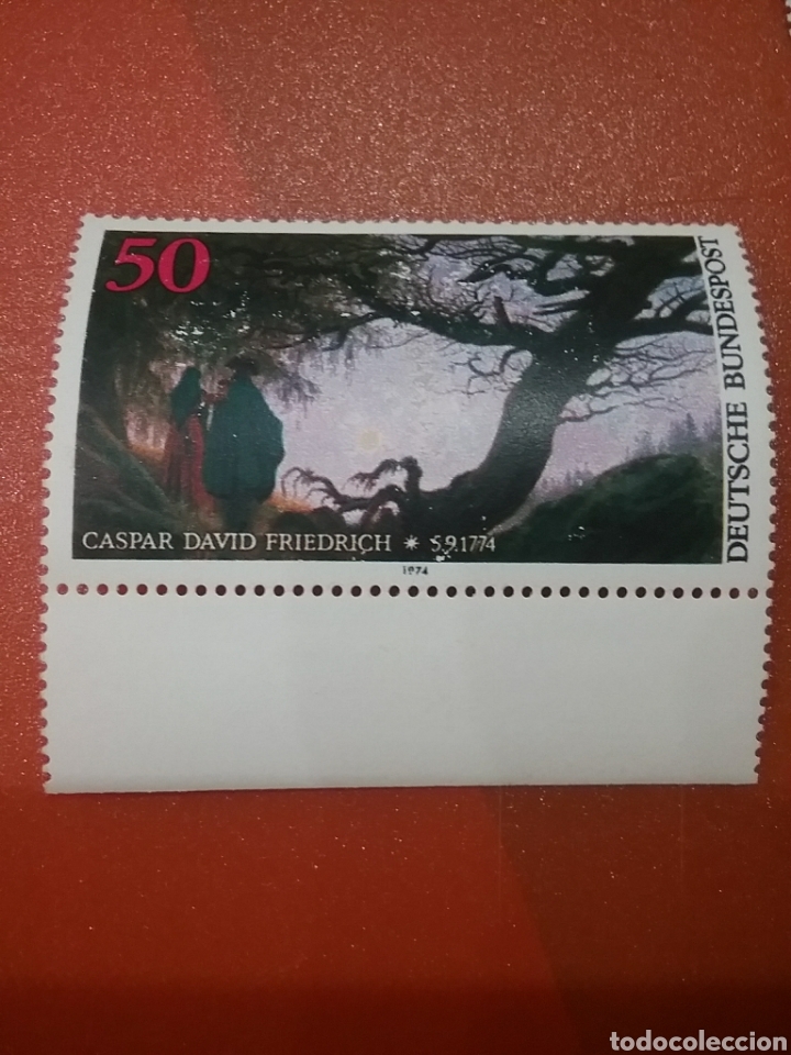 Selos: Sello Alemania R. Federal nuevo/1974/2cent/muerte/pintor/C.D.Friedrich/arbol/arte/flora/naturaleza/t