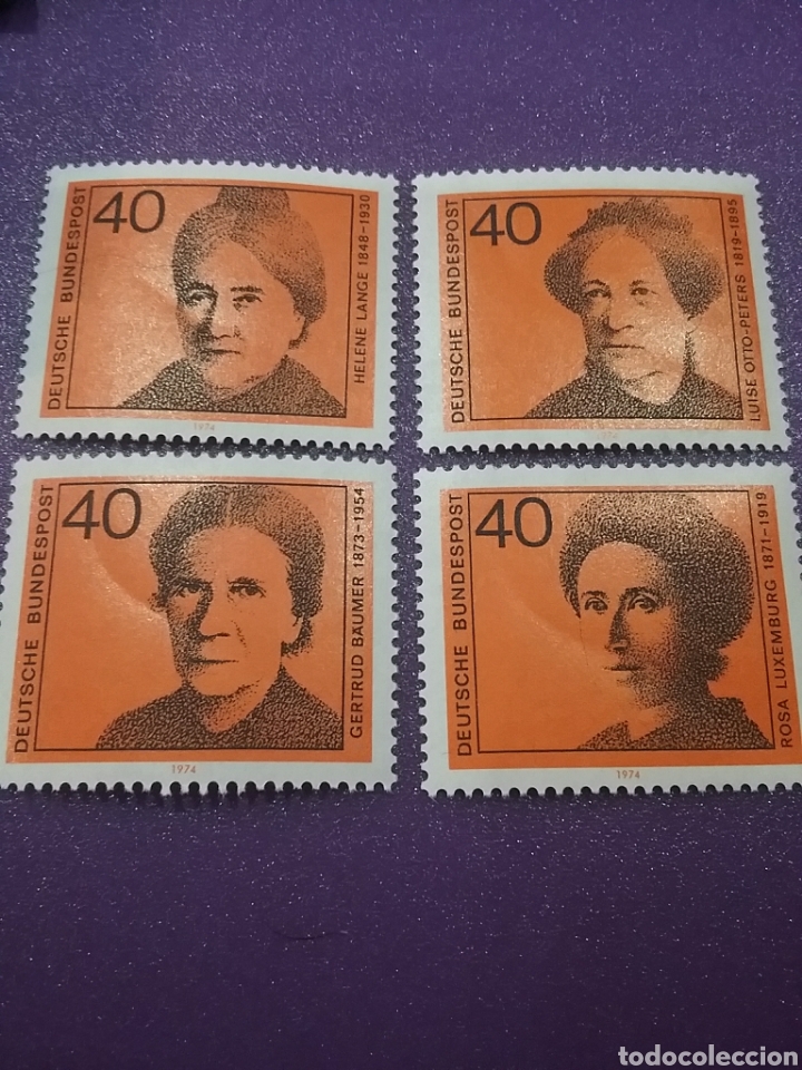Selos: Sello Alemania R. Federal nuevo/1974/mujeres/famosas/Otto/Gertrud/escritoras/Lange/pedagoda/Rosa/fil