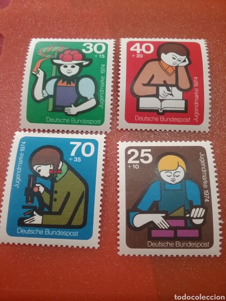 Selos: Sello Alemania R. Federal nuevo/1974/pro/juventud/trabajos/alba&ntilde;il/escritor/modista/investigador/mic