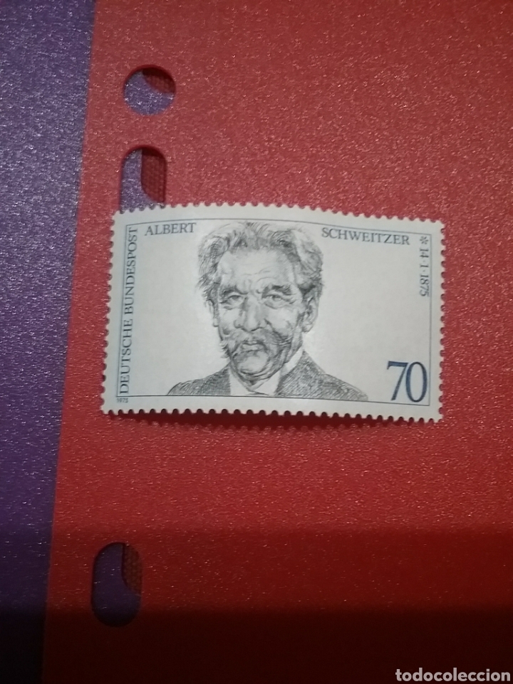 Selos: Sello Alemania R. Federal nuevo/1975/centenario/nacimiento/medico/misionero/A/Schweitzer/retrato/hom
