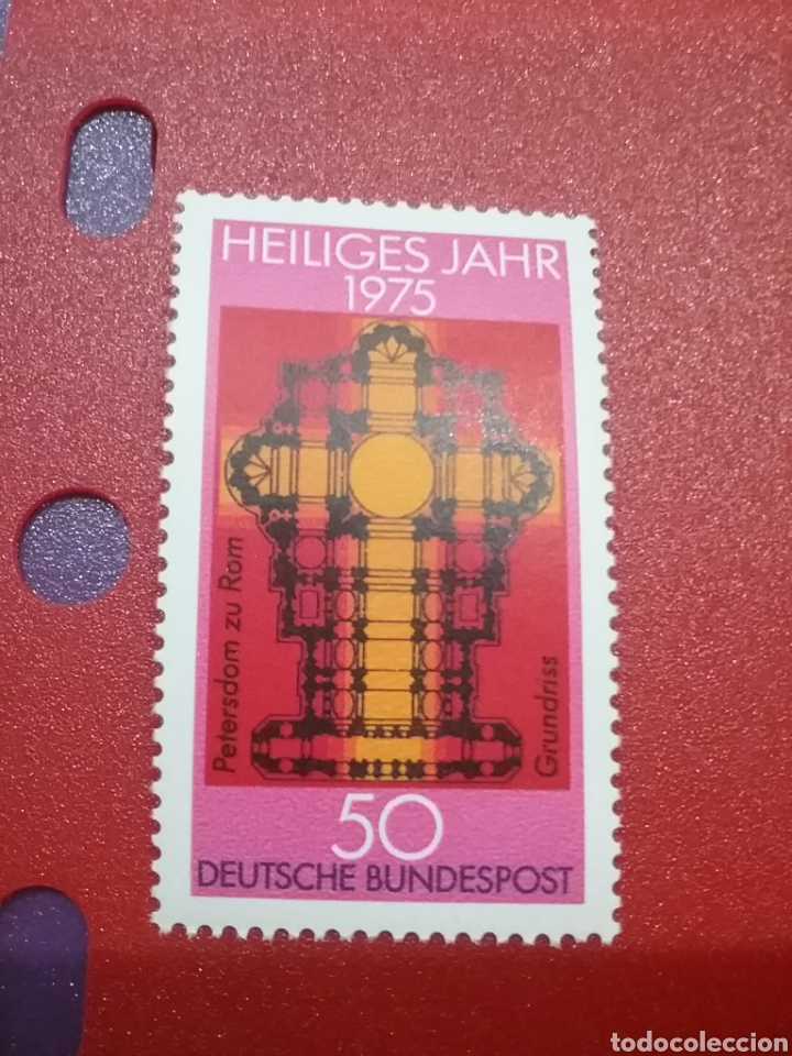 Selos: Sello Alemania R. Federal nuevo/1975/a&ntilde;o/Santo/reconciliacion/plano/Basiloca/San/Pedro/arquitectura/