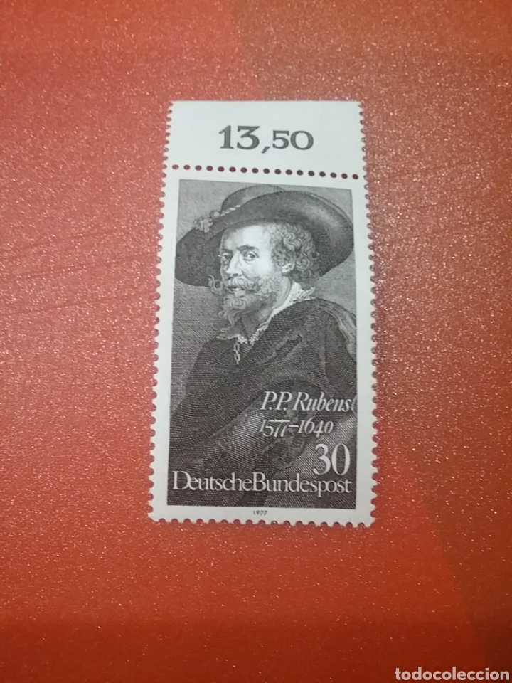 Selos: Sello Alemania R. Federal nuevo/1977/4Cent/nacimiento/P.P.Rubens/pintor/retrato/arte/artista/cuadro/