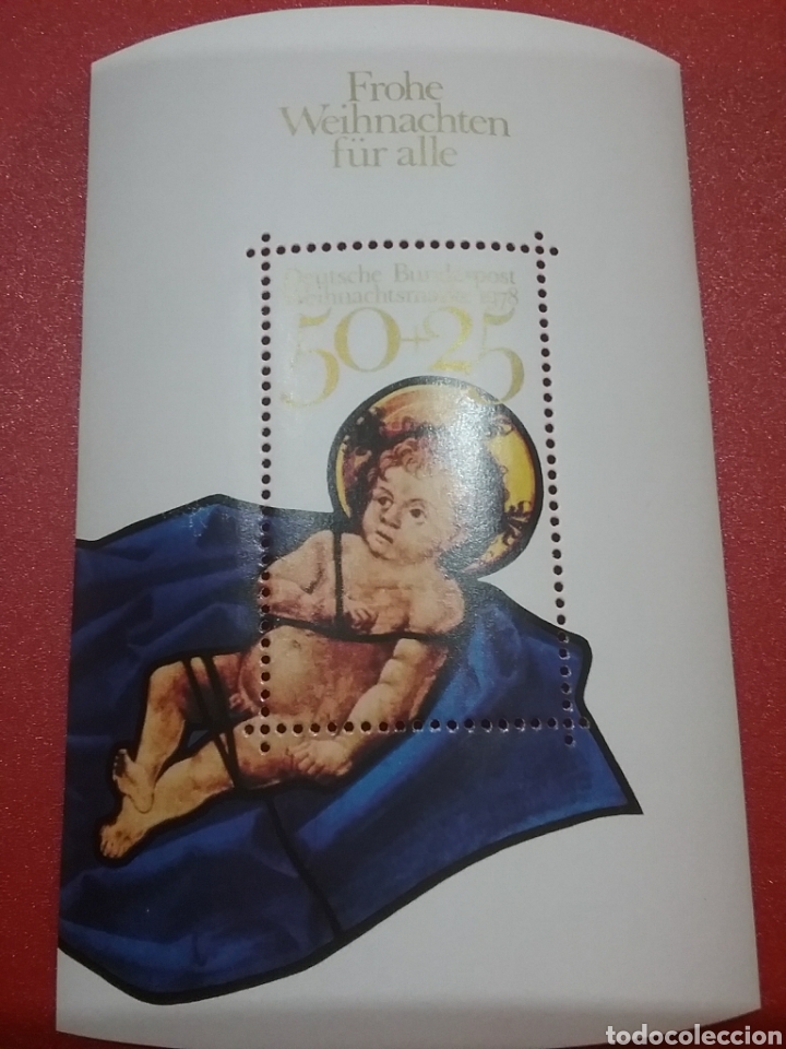 Selos: HB Alemania R. Federal nuevo/1978/navidad/vidriera/catedral/religion/creencias/ni&ntilde;o/nacimiento/