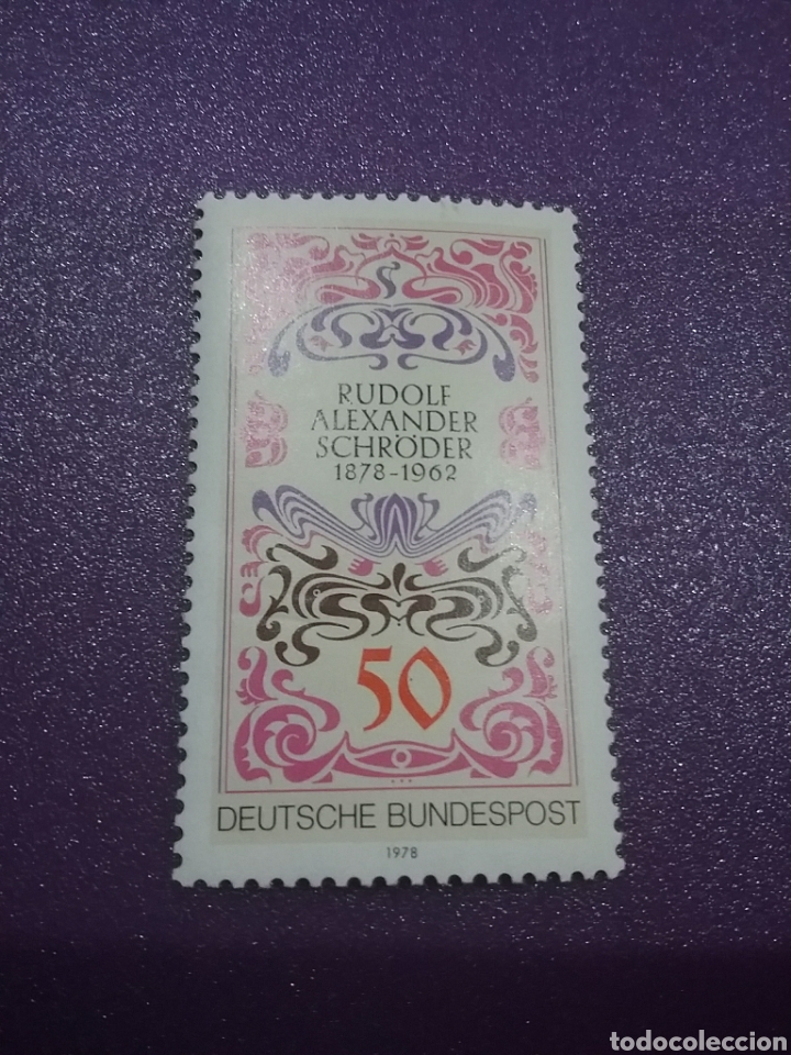Selos: Sello Alemania R. Federal nuevo/1978/1cent/nacimiento/R/Alexander/portada/libro/escritor/famoso/arti