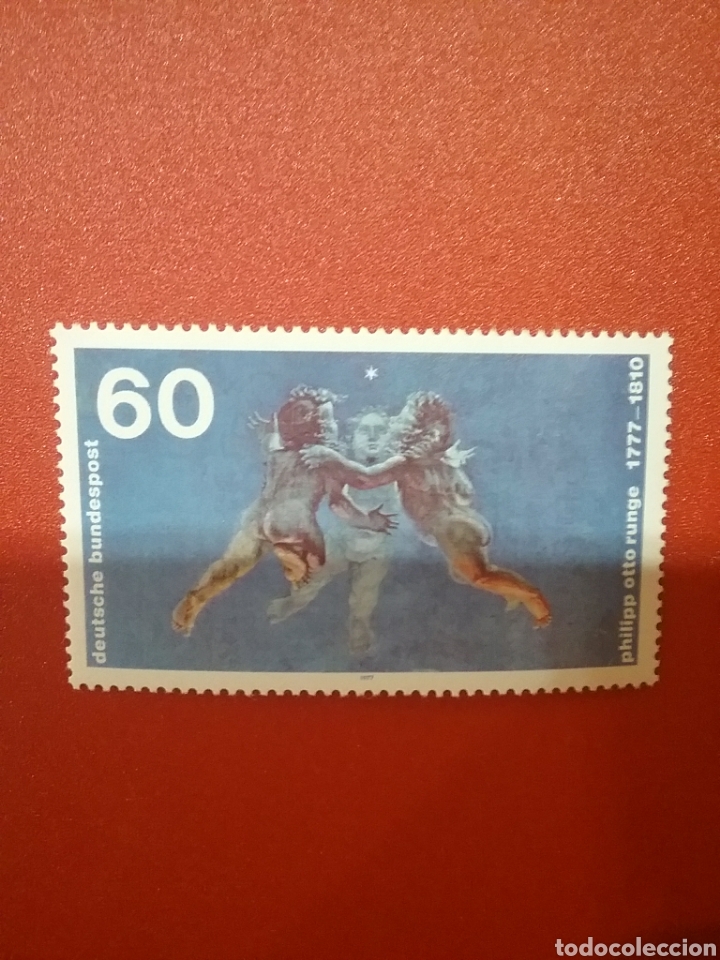 Selos: Sello Alemania R. Federal nuevo/1977/2Aniv/nacimiento/P.Otto/Runge/pintor/cuadro/arte/angel/