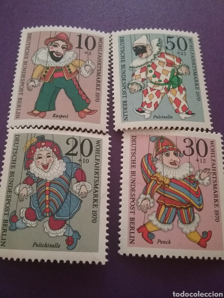 Timbres: Sello Alemania, Berlin nuevos/1970/pro/infancia/marionetas/titeres/infancia/teatro/personajes/disfra