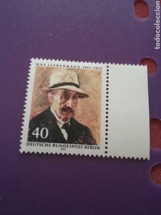 Selos: Sello Alemania, Berlin nuevo/1972/Max/Liebermann/pintor/artista/famoso/acontecimeinto/retrato/arte/