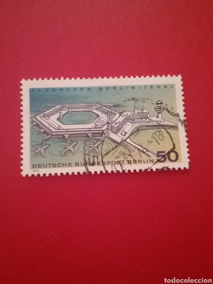 Stamps: Sello Alemania, Berlin mtdos/1974/aeropuerto/Berlin/Tegre/aviones/aviacion/vuelos/arte/arquitectura