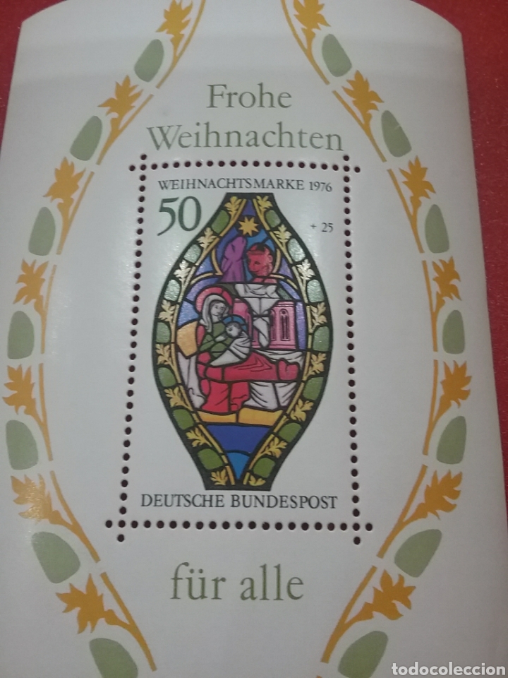 Stamps: HB Alemania, Berlin nuevos/1976/Navidad/Pastores/anunciacion/obejas/arbol/arte/artesania/vidriera/re