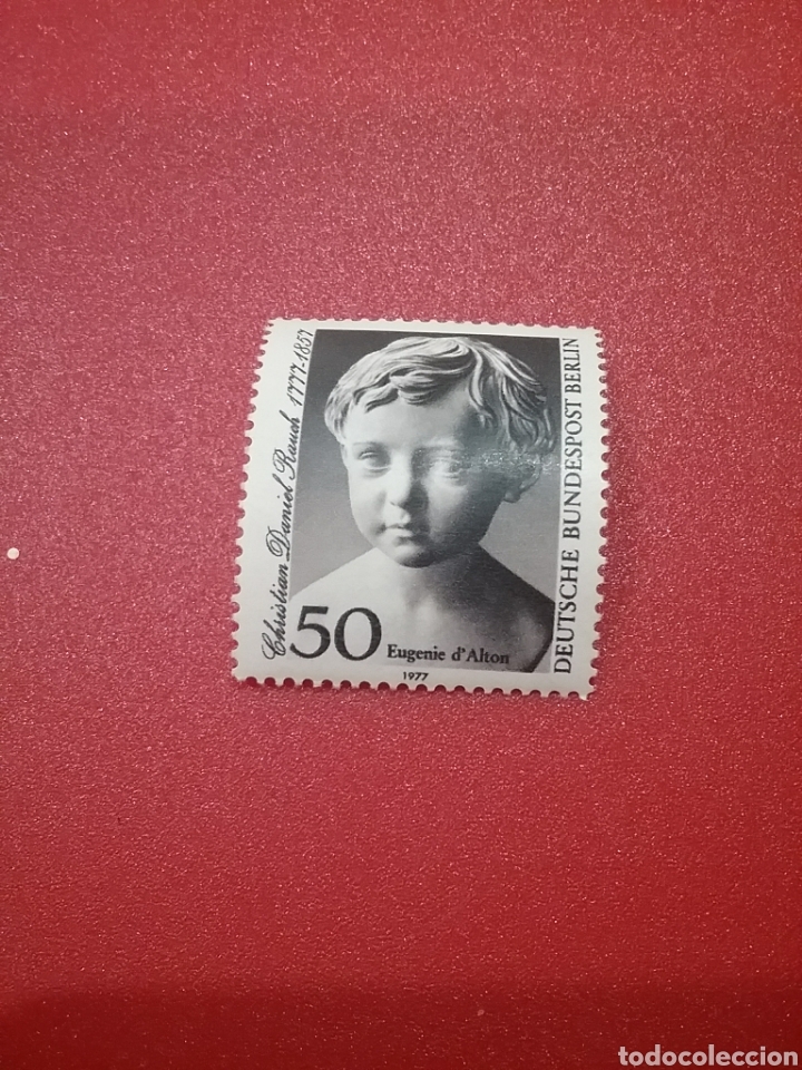 Stamps: Sello Alemania, Berlin nuevo/1977/2Cent/nacimiento/arte/artista/busto/escultura/famoso/C.Daniel/obra