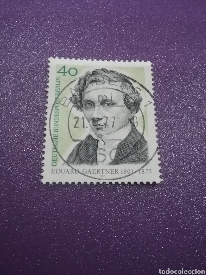 Stamps: Sello Alemania, Berlin mtdos/1977/Cent/muerte/arte/artista/pintor/famoso/C.Daniel/obra/retarto/
