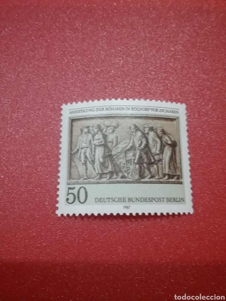 Sellos: Sello Alemania, Berlin nuevo/1987/250Aniv/refugiado/bohemio/arte/escultura/monume/arquitectura/coche