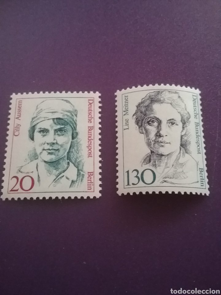 Sellos: Sello Alemania, Berlin nuevo/1988/mujeres/famosos/C/Aussem/tenista/L/Meitner/fisica/arte/retrato/dep