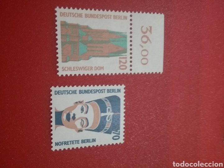 Sellos: Sello Alemania, Berlin nuevo/1988/busto/Nefertiti/escultura/arte/artistas/catedral/arquitectura/igle