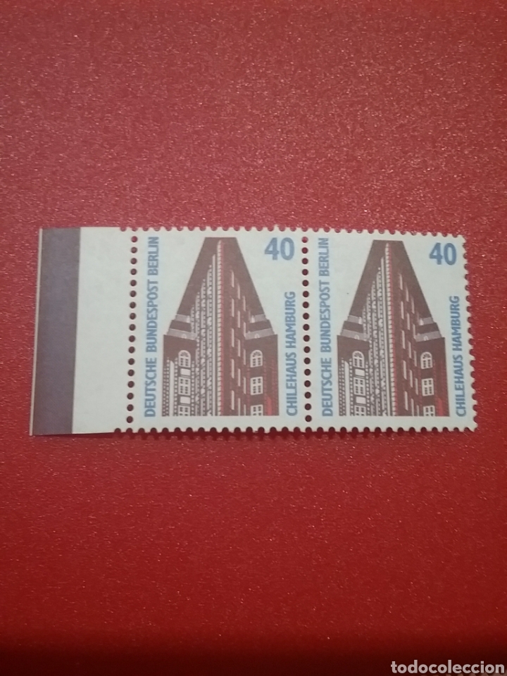 Sellos: Sello Alemania, Berlin nuevo/1988/monumento/casa/Chile/Hamburgo/arte/arquitectura/edificio/sede/cont