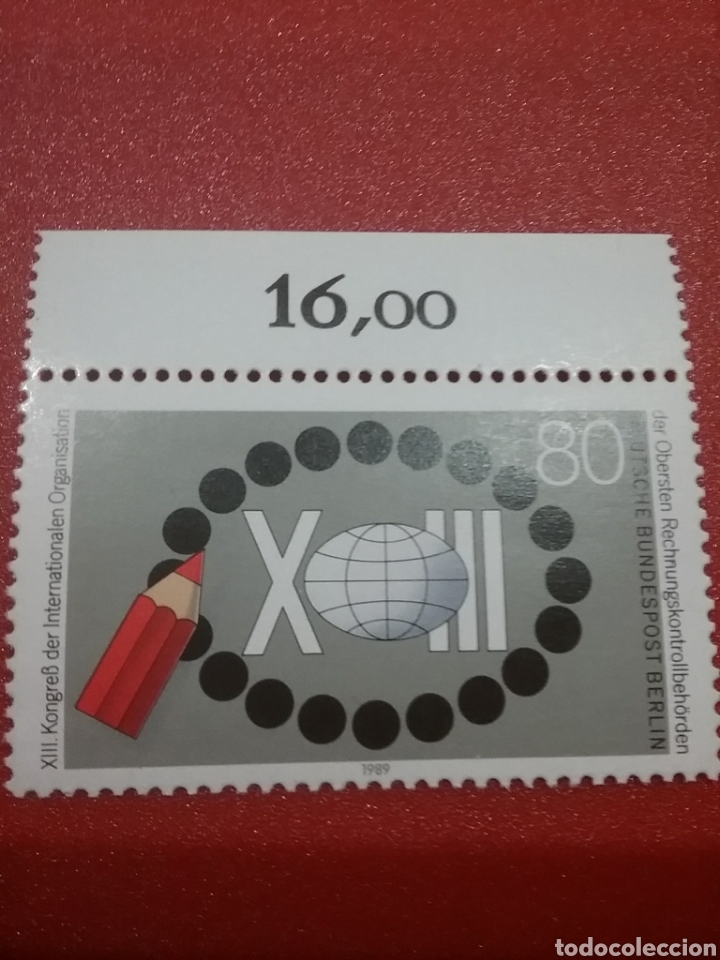 Sellos: Sello Alemania, Berlin nuevo/1989/congreso/parlamentario/internacional/lapiz/puntos/sigloXIII/histor
