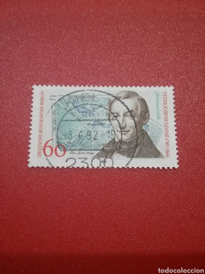 Sellos: Sello Alemania, Berlin mtdos/1989/2Cent/nacimiento/arquitecto/jardines/P.J.Lenne/famoso/plano/flora