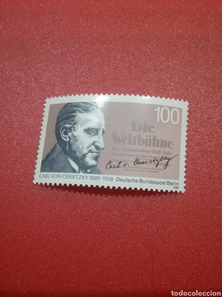 Sellos: Sello Alemania, Berlin nuevo/1989/Cent/nacimiento/periodista/premio/novel/paz/Carl/Ossietzky/famoso/