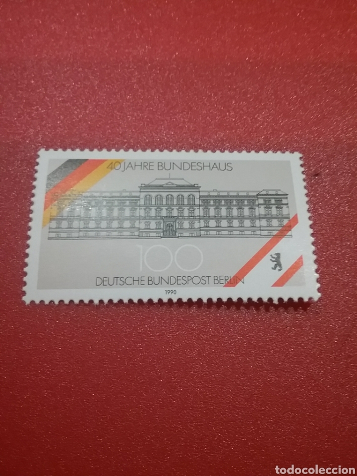 Sellos: Sello Alemania, Berlin nuevo/1990/40Aniv/corte/federal/bandera/escudo/heraldicos/arte/arquitectura/o