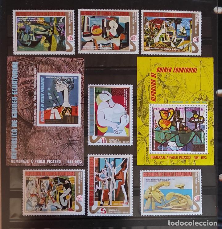 Sellos: G. ECUATORIAL- OBRAS MAESTRAS DE PABLO PICASSO-EPOCA MODERNA-MICHEL514/20 S/SB151 Y S/S B152