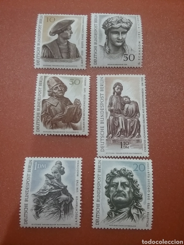 Sellos: Sello Alemania, Berlin nuevo/1967/Esculturas/talla/San/Marcos/Juan/Efigie/victoria/artesania/tesoro/