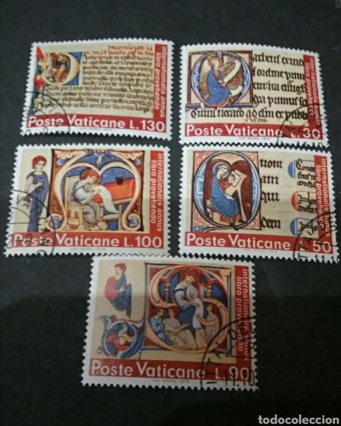 Sellos: Sello Ciudad Vatinaco mtdos/1972/a&ntilde;o/inter/libro/ilustracion/pintura/misal/religion/catolicos/arte/