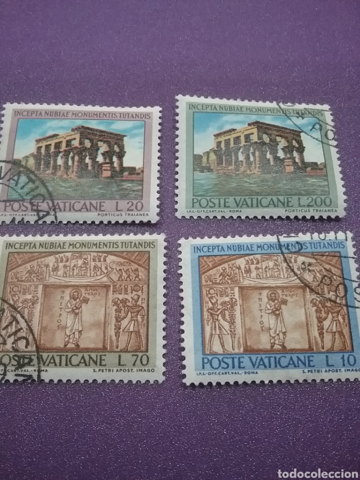 Sellos: Sello Ciudad Vaticano mtdos/1964/proteccion/monumentos/Nubia/arte/arquitectura/templo/kiosko/religio