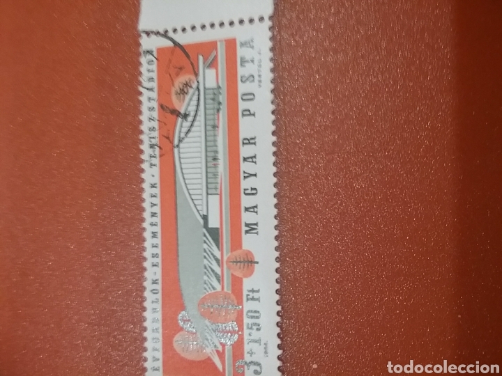 Sellos: Sello Hungr&iacute;a (Magyar P) mtdo/1964/exp/historia/tenis/deporte/juego/sede/pabellon/arbol/jardin/arqui