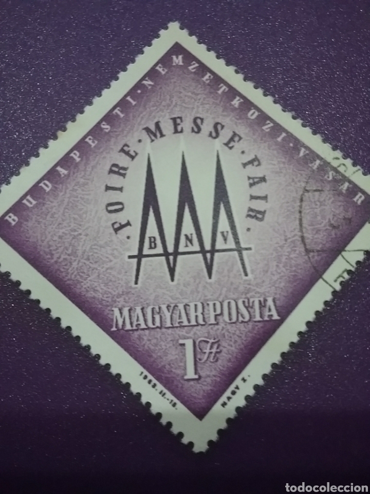 Sellos: Sello Hungr&iacute;a (Magyar P) mtdos/1963/feria/intern/industria/emblema/logo/simbolo/historia
