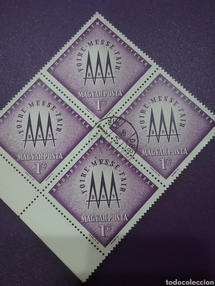 Sellos: Sello Hungr&iacute;a (Magyar P) mtdos/1963/feria/intern/industria/emblema/logo/simbolo/historia