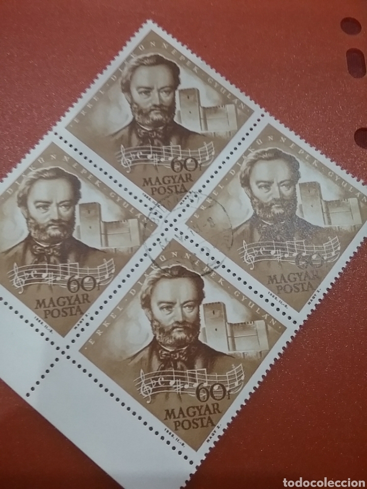 Sellos: Sello Hungr&iacute;a (Magyar P) mtdos/1963/70Aniv/muerte/muerte/Ferenk/Erkel/compositor/musica/arte/famoso