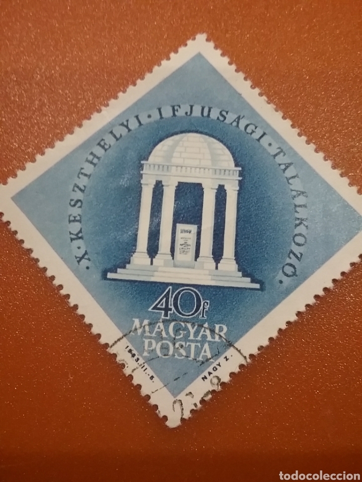 Sellos: Sello Hungr&iacute;a (Magyar P) mtdos/1963/10/festival/juventud/infancia/arte/arquitectura/glorieta/