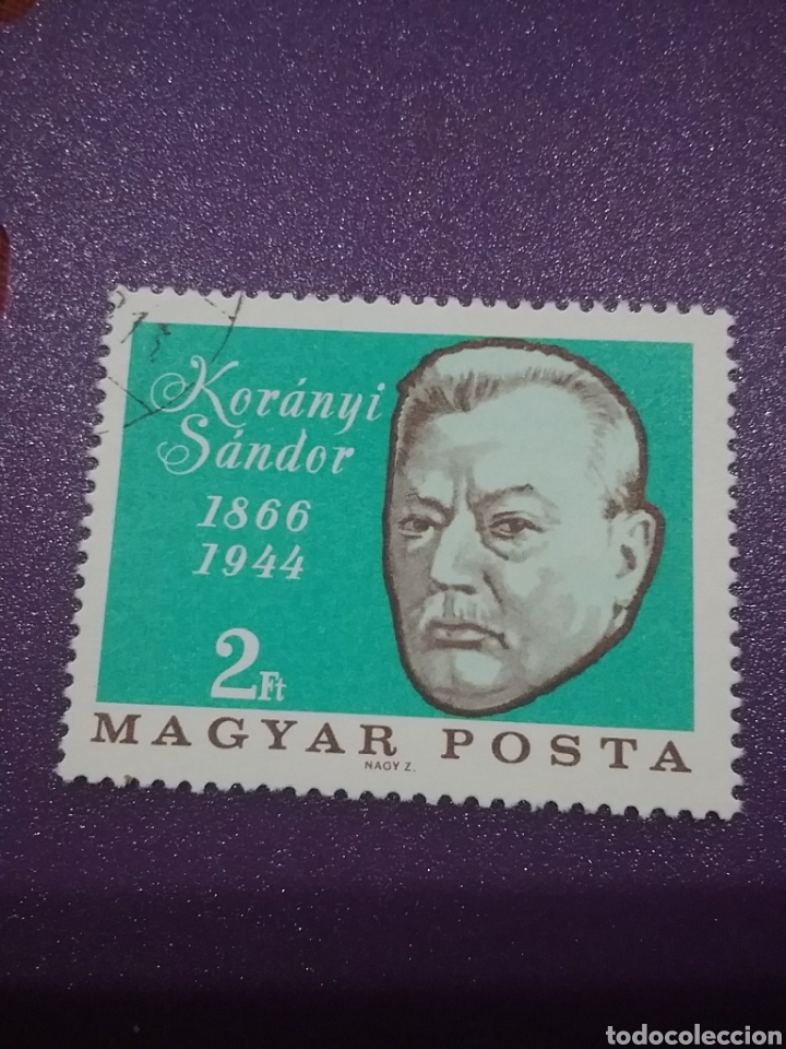Briefmarken: Sello Hungr&iacute;a (Magyar P) mtdo/1966/Cent/nacimiento/medico/doctor/celebridad/Sandor/Koranyi/arte/cien
