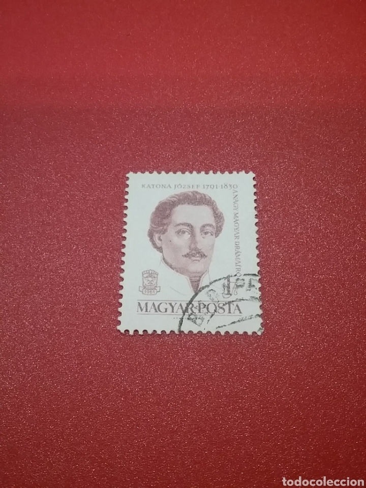 Briefmarken: Sello Hungr&iacute;a (Magyar P) mtdo/1961/170Aniv/nacimiento/dramaturgo/arte/escrito/Jozsef/Kantona/letras/