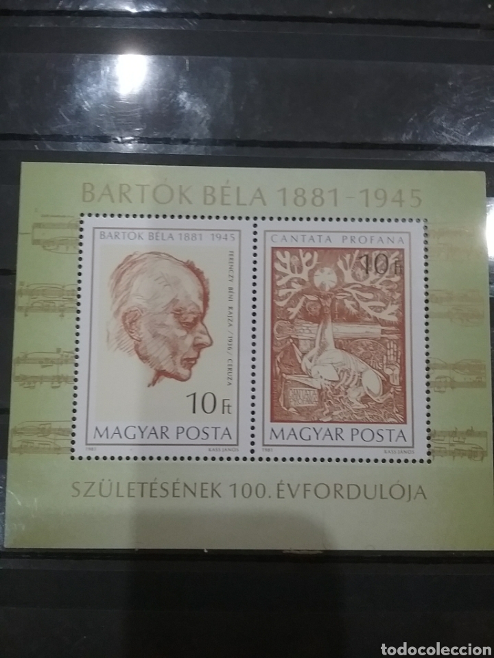Stamps: HB Hungr&iacute;a (Magyar P) nuevo/1981/cent/nacimiento/Bela/Bartok/compositor/ciervo/arte/pianista/retarto