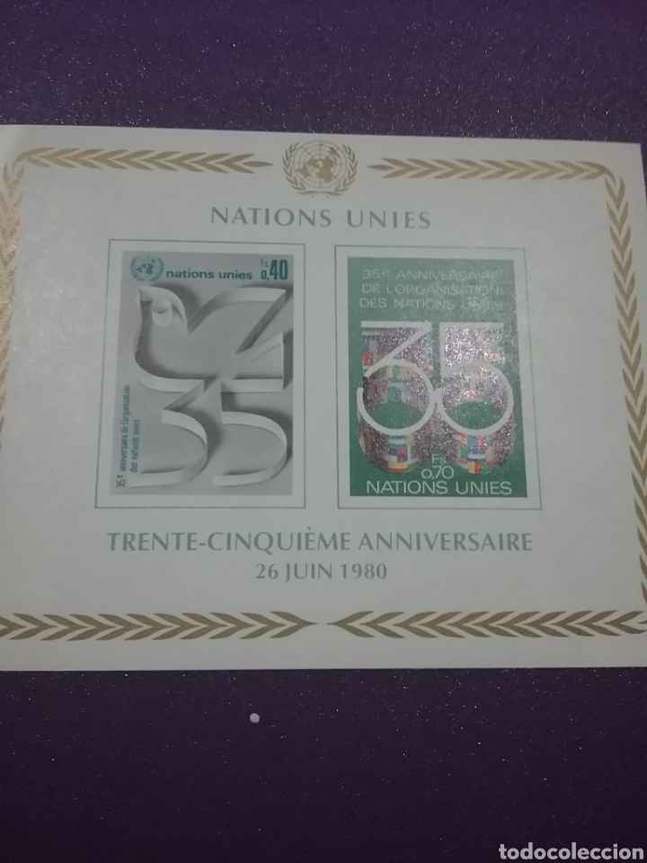 Briefmarken: HB Naciones Unidas (Viena) nuevos/1980/35Aniv/Naciones/Unidas/paloma/ave/pajaro/bandera/numero