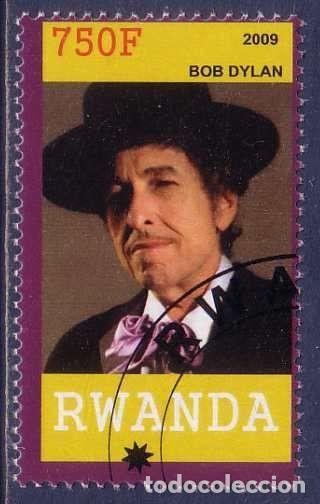 Sellos: RUANDA 2009 SELLO DE BOB DYLAN - Foto 1
