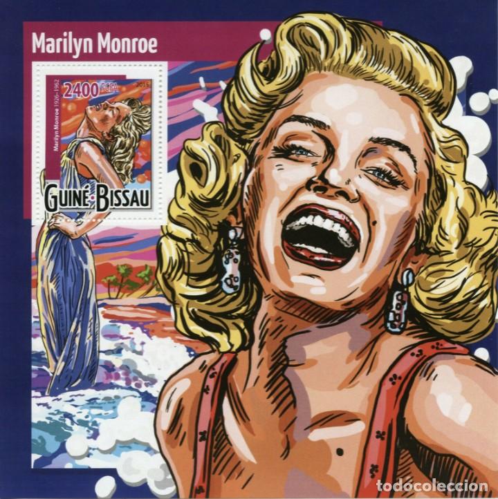 Sellos: GUINEA 2015 BLOQUE SELLOS TEMATICA CINE - ACTRIZ MARILYN MONROE - Foto 1