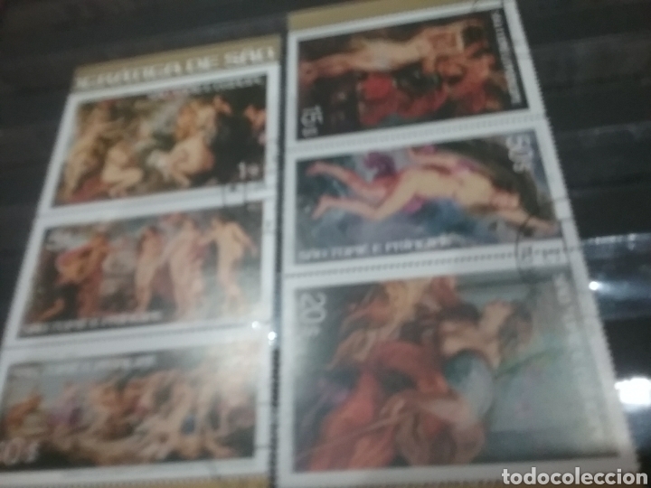 Sellos: Sello Tome y Principe mtdo/1977/400Aniv/nacimiento/Rubens/pinturas/cuadro/desnudo/Perseo/andomedra/n
