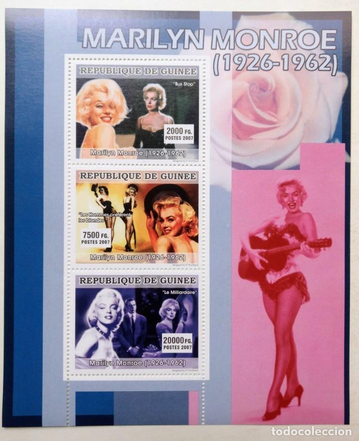 Sellos: GUINEA 2007 BLOQUE SELLOS TEMATICA CINE - ACTRIZ MARILYN MONROE - Foto 1
