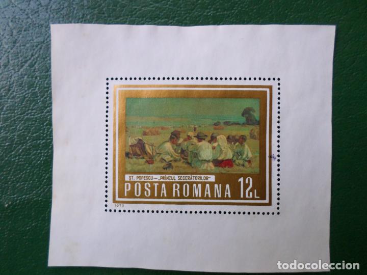 Timbres: .rumania, 1973, hoja bloque obra de s.t. popescu, Yvert 110