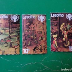 Sellos: LESOTHO, 1979, FRAGMENTOS DE LA OBRA JUEGO DE NIÑOS DE BRUEGEL, YVERT 383/85. Lote 363866175