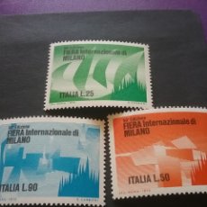 Sellos: SELLO ITALIA NUEVO. 1977. 50ANIV MUESTRA INTERN MILÁN. BANDERAS, PABELLONES, SEDE, ARQUITECTURA, ART. Lote 365149896