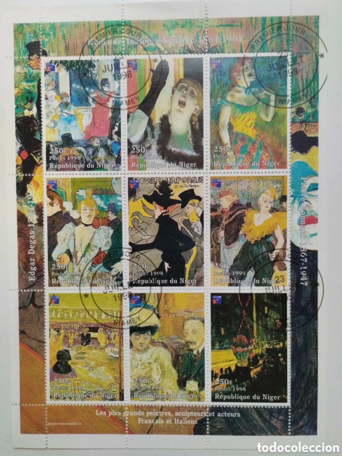 Sellos: MH Edgar Degas 1834-1917 - Foto 1