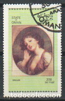Sellos: Om&aacute;n, Greuze, usado (1-7) - Foto 1