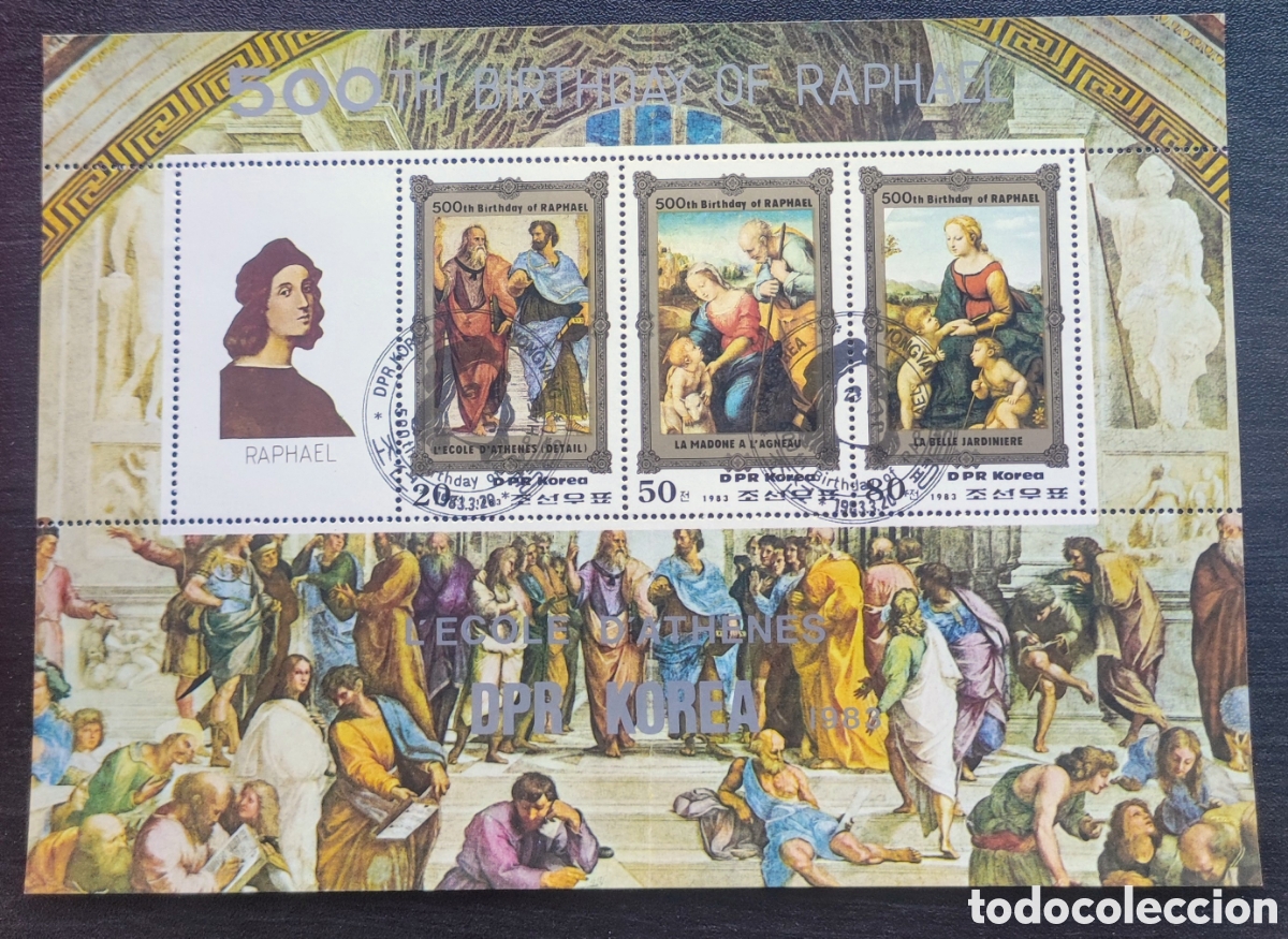 Sellos: Corea. 1983. V centenario del nacimiento de Rafael - Foto 1