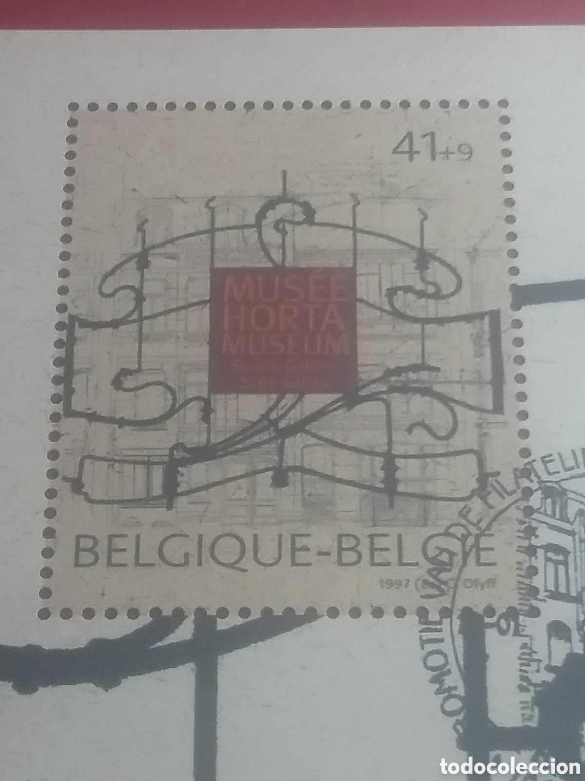 Sellos: HB Belgica mtdo 1997. Museos. Arte. Edificio. Fachada. - Foto 2
