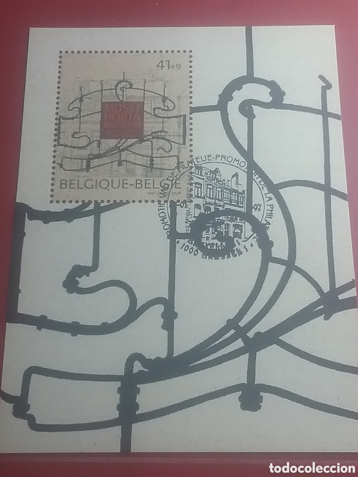 Sellos: HB Belgica mtdo 1997. Museos. Arte. Edificio. Fachada. - Foto 1