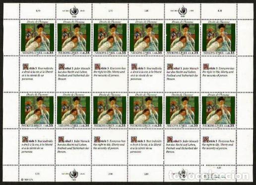 Sellos: ONU GINEBRA 1989 DERECHOS HUMANOS MARY CASSATT