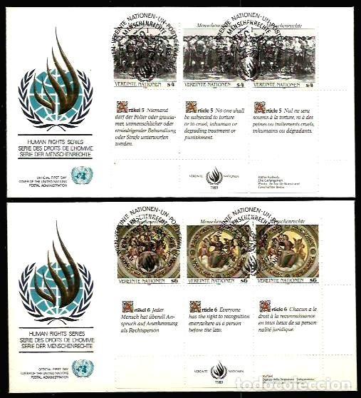 Timbres: ONU 1989 VIENA 2 SPD RAFAEL Y KOLLWITZ